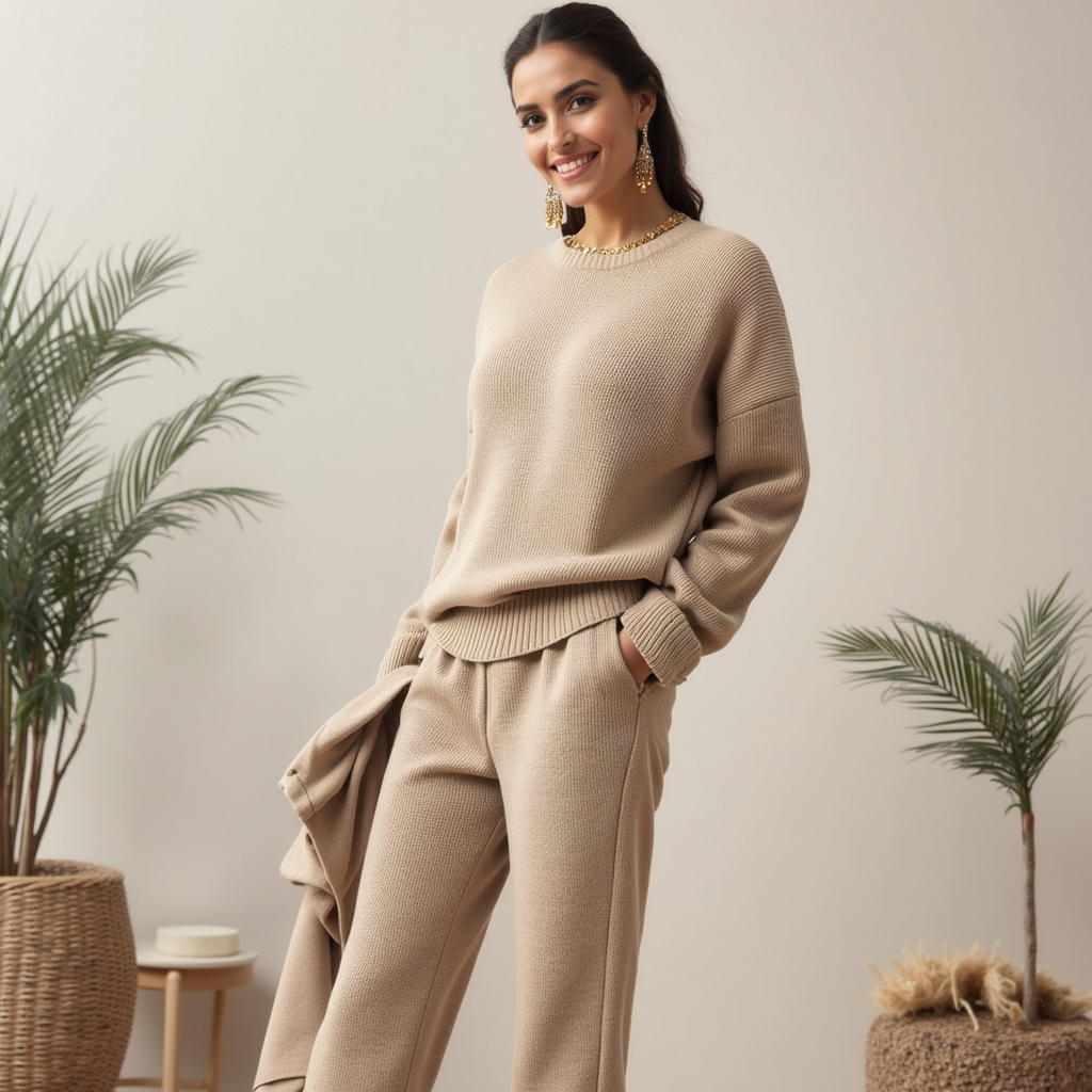 Velinor | Ensemble de Tricot Rayé