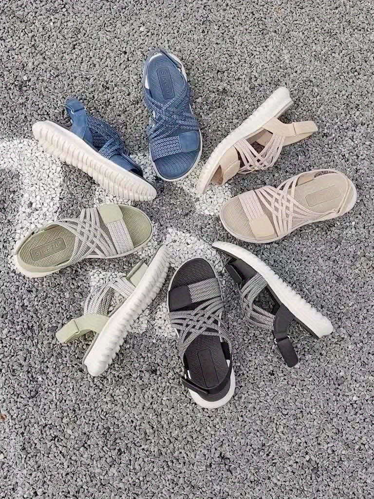 Velinor - Sandales confort tout-terrain à design tressé élégant