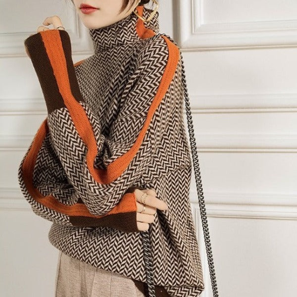 Velinor | Pull chic à col montant